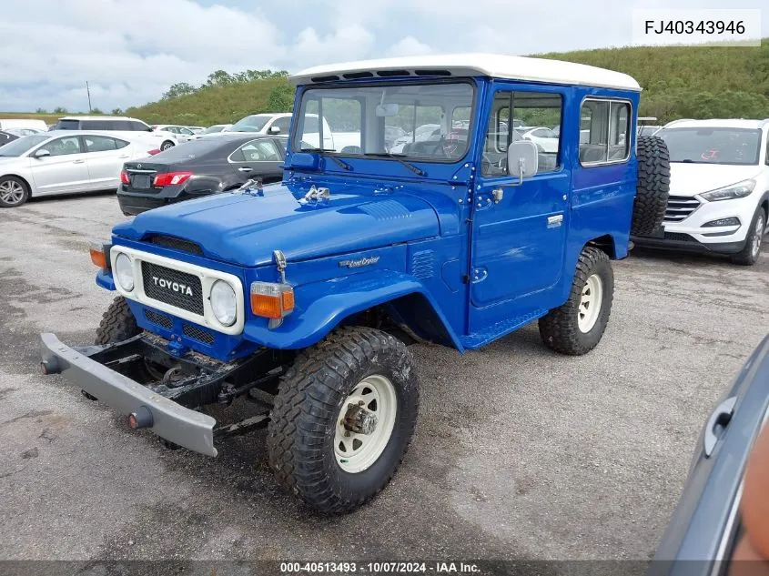 1981 Toyota Fj Cruiser VIN: FJ40343946 Lot: 40513493