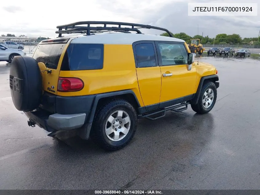 JTEZU11F670001924 2007 Toyota Fj Cruiser