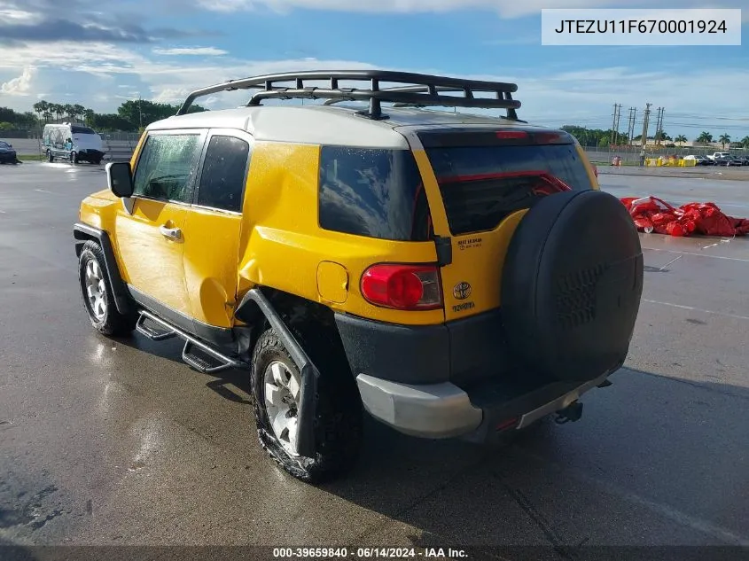 JTEZU11F670001924 2007 Toyota Fj Cruiser