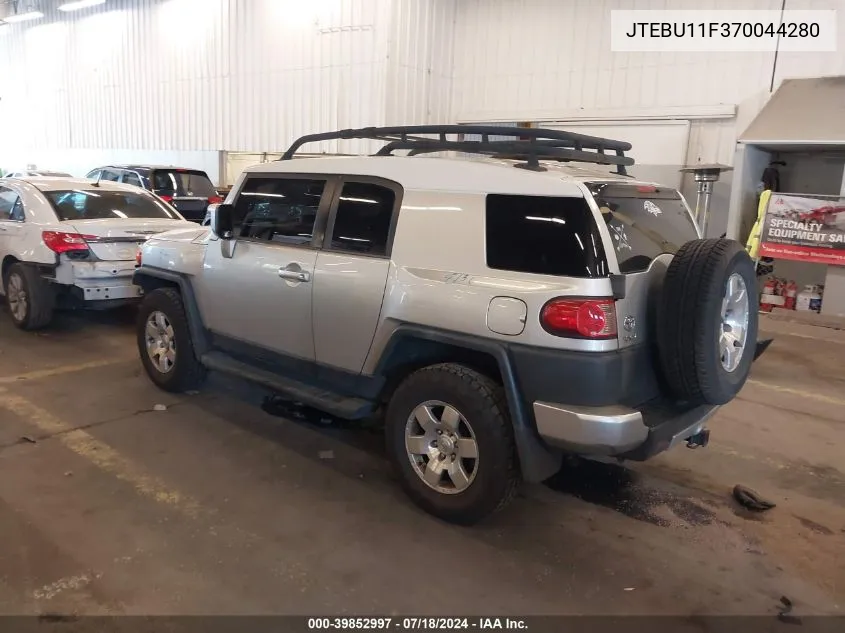 2007 Toyota Fj Cruiser VIN: JTEBU11F370044280 Lot: 39852997