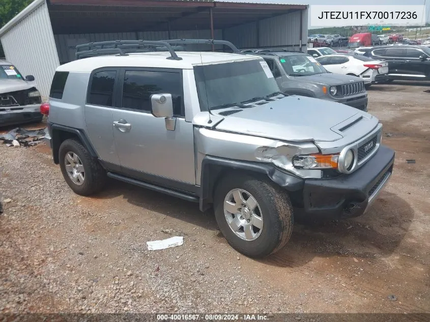 2007 Toyota Fj Cruiser VIN: JTEZU11FX70017236 Lot: 40016567