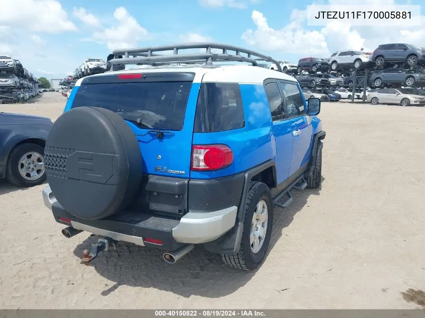 JTEZU11F170005881 2007 Toyota Fj Cruiser