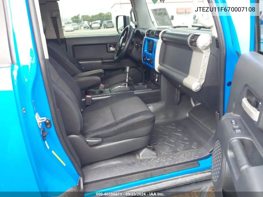 JTEZU11F670007108 2007 Toyota Fj Cruiser