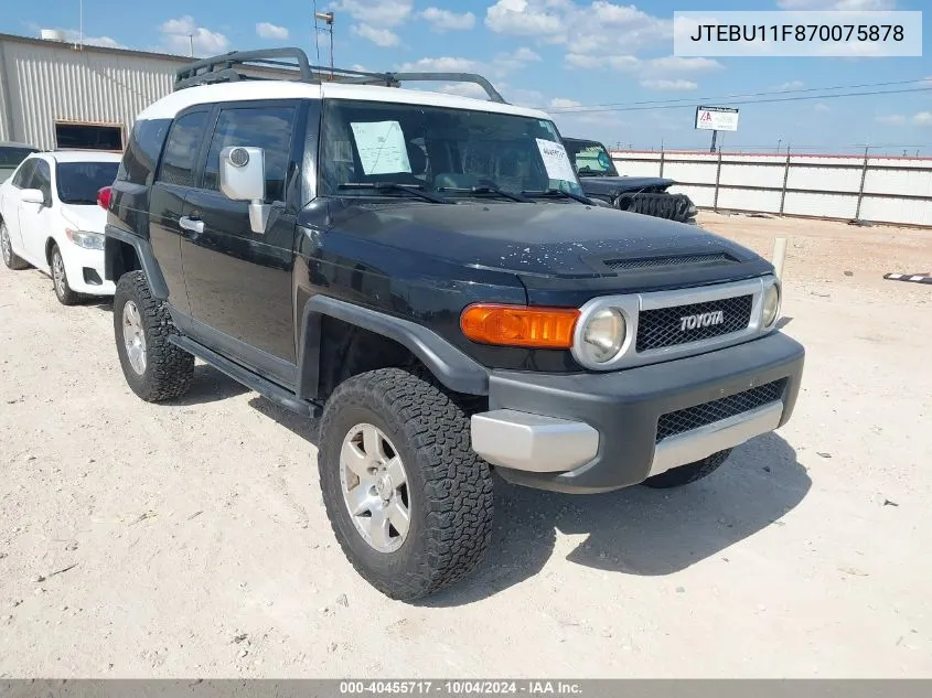 2007 Toyota Fj Cruiser VIN: JTEBU11F870075878 Lot: 40455717