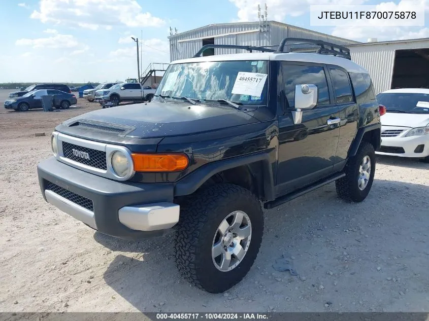 2007 Toyota Fj Cruiser VIN: JTEBU11F870075878 Lot: 40455717