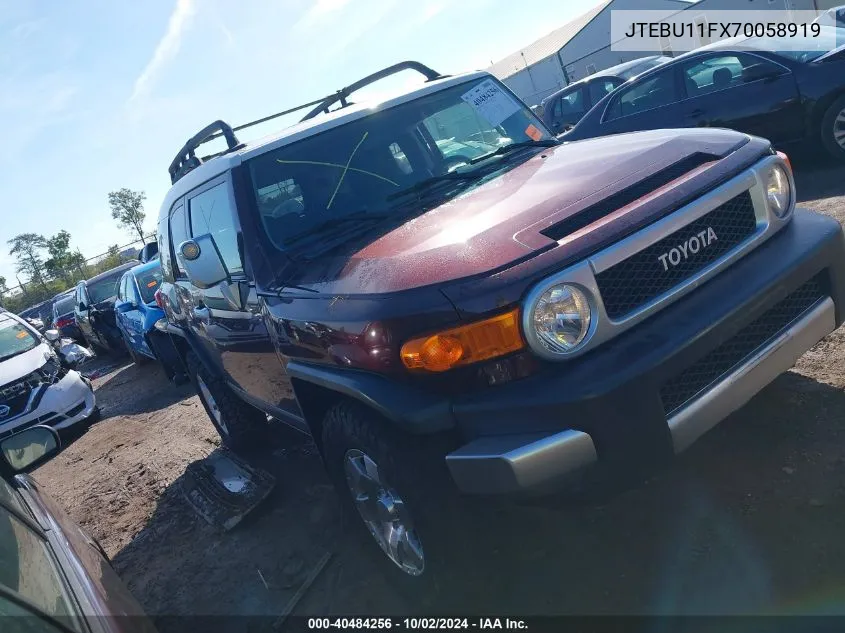 JTEBU11FX70058919 2007 Toyota Fj Cruiser