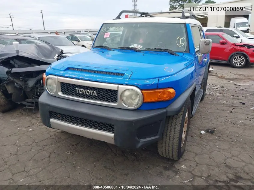 JTEZU11F070008691 2007 Toyota Fj Cruiser