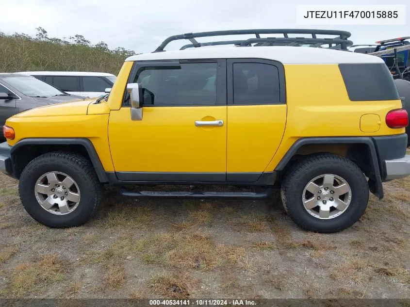 2007 Toyota Fj Cruiser VIN: JTEZU11F470015885 Lot: 40534141