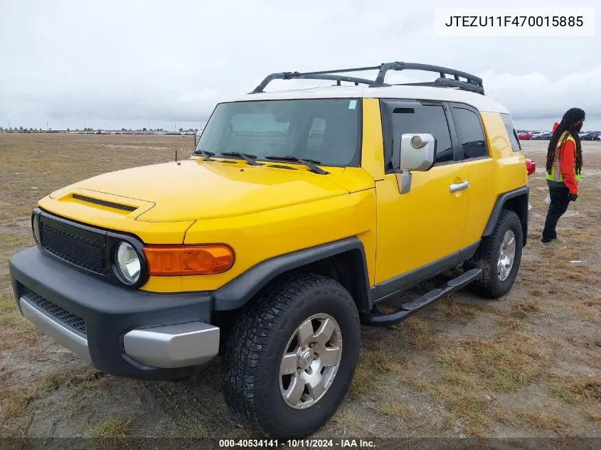 2007 Toyota Fj Cruiser VIN: JTEZU11F470015885 Lot: 40534141