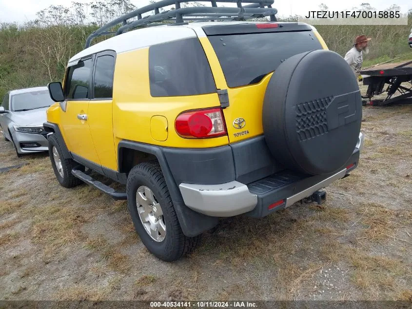 2007 Toyota Fj Cruiser VIN: JTEZU11F470015885 Lot: 40534141