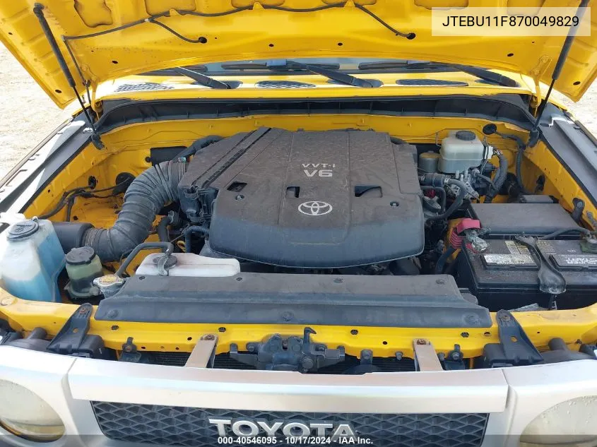 JTEBU11F870049829 2007 Toyota Fj Cruiser