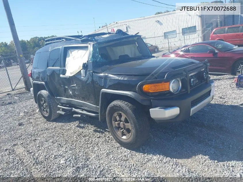 2007 Toyota Fj Cruiser VIN: JTEBU11FX70072688 Lot: 40570927