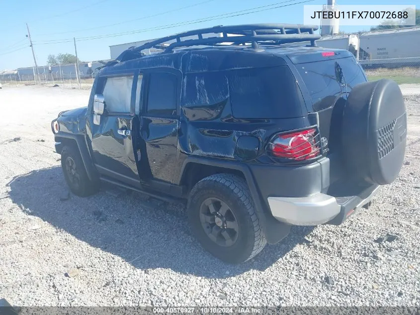 2007 Toyota Fj Cruiser VIN: JTEBU11FX70072688 Lot: 40570927