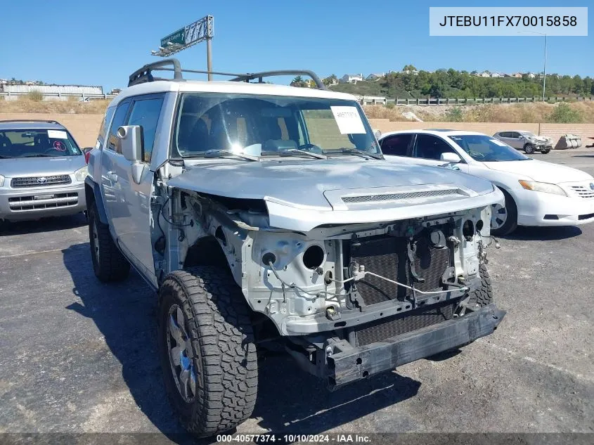 2007 Toyota Fj Cruiser VIN: JTEBU11FX70015858 Lot: 40577374