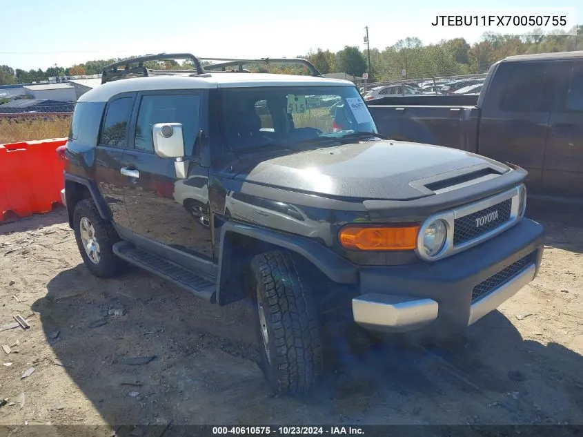 2007 Toyota Fj Cruiser VIN: JTEBU11FX70050755 Lot: 40610575