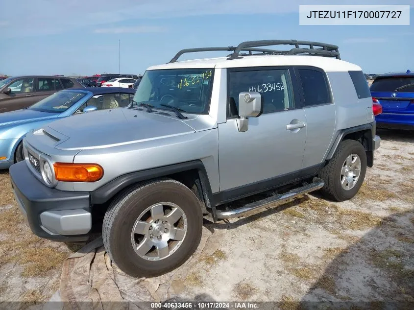 2007 Toyota Fj Cruiser VIN: JTEZU11F170007727 Lot: 40633456