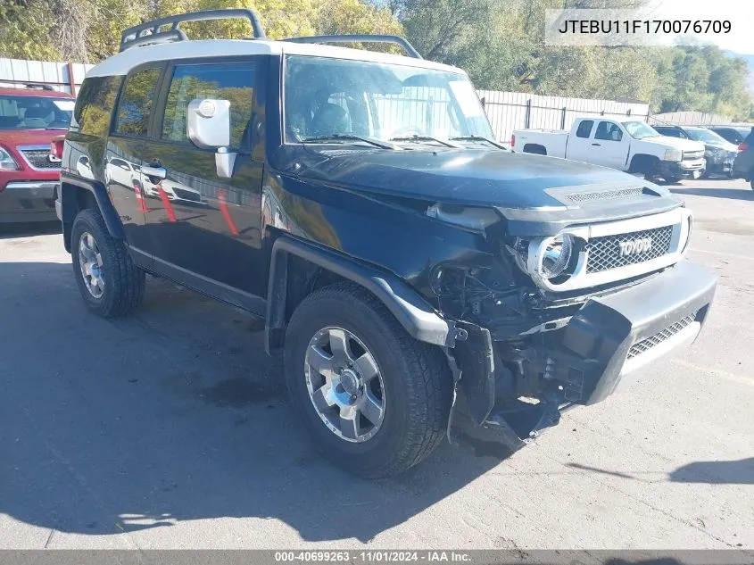 2007 Toyota Fj Cruiser VIN: JTEBU11F170076709 Lot: 40699263