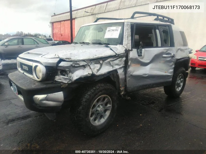 2007 Toyota Fj Cruiser VIN: JTEBU11F170068173 Lot: 40730351