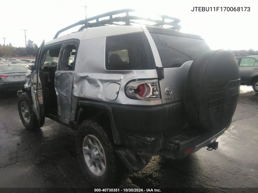 2007 Toyota Fj Cruiser VIN: JTEBU11F170068173 Lot: 40730351