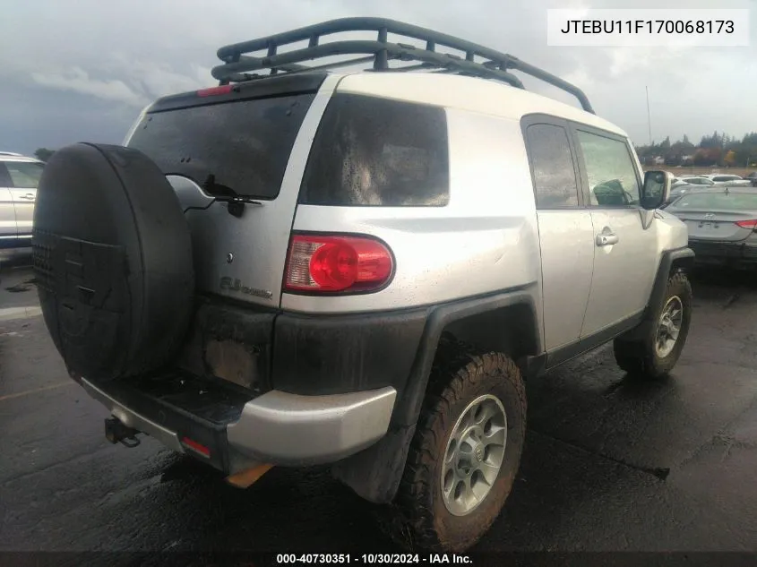 2007 Toyota Fj Cruiser VIN: JTEBU11F170068173 Lot: 40730351