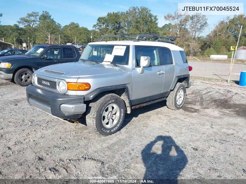 2007 Toyota Fj Cruiser VIN: JTEBU11FX70045524 Lot: 40887665