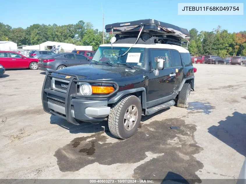 2008 Toyota Fj Cruiser VIN: JTEBU11F68K049754 Lot: 40503273