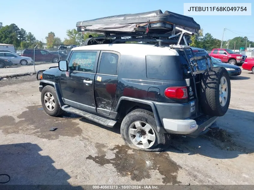 2008 Toyota Fj Cruiser VIN: JTEBU11F68K049754 Lot: 40503273