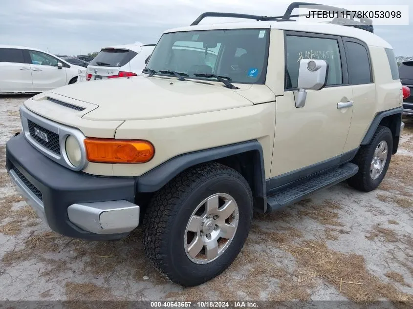 2008 Toyota Fj Cruiser VIN: JTEBU11F78K053098 Lot: 40643657