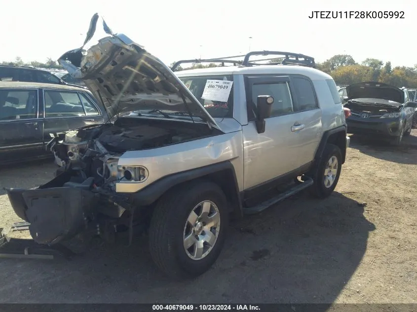 2008 Toyota Fj Cruiser VIN: JTEZU11F28K005992 Lot: 40679049