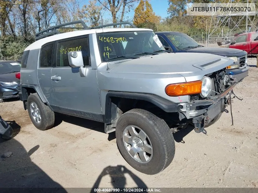 2008 Toyota Fj Cruiser VIN: JTEBU11F78K053070 Lot: 40687990