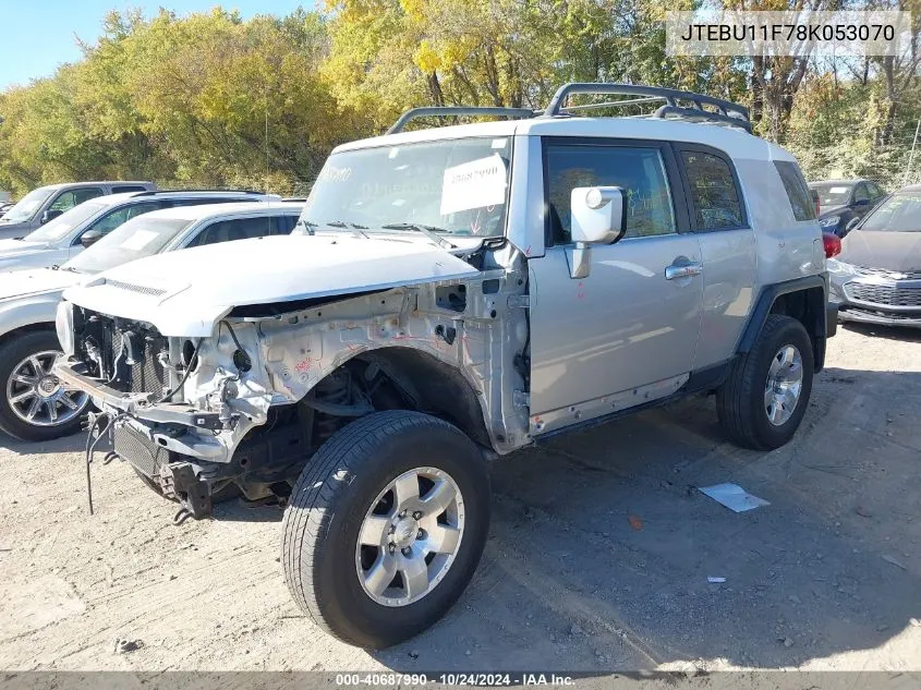 2008 Toyota Fj Cruiser VIN: JTEBU11F78K053070 Lot: 40687990