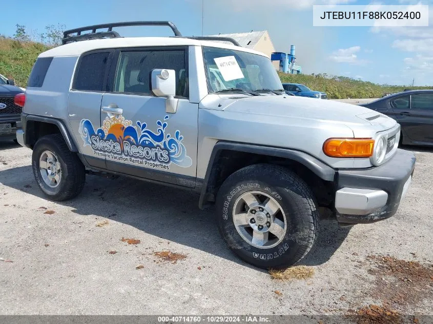 2008 Toyota Fj Cruiser VIN: JTEBU11F88K052400 Lot: 40714760