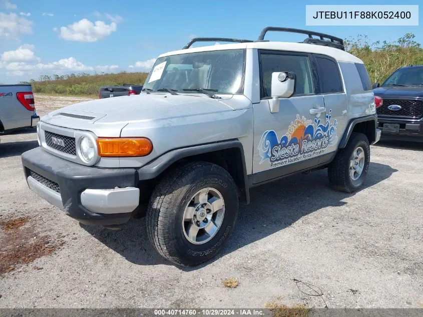 2008 Toyota Fj Cruiser VIN: JTEBU11F88K052400 Lot: 40714760