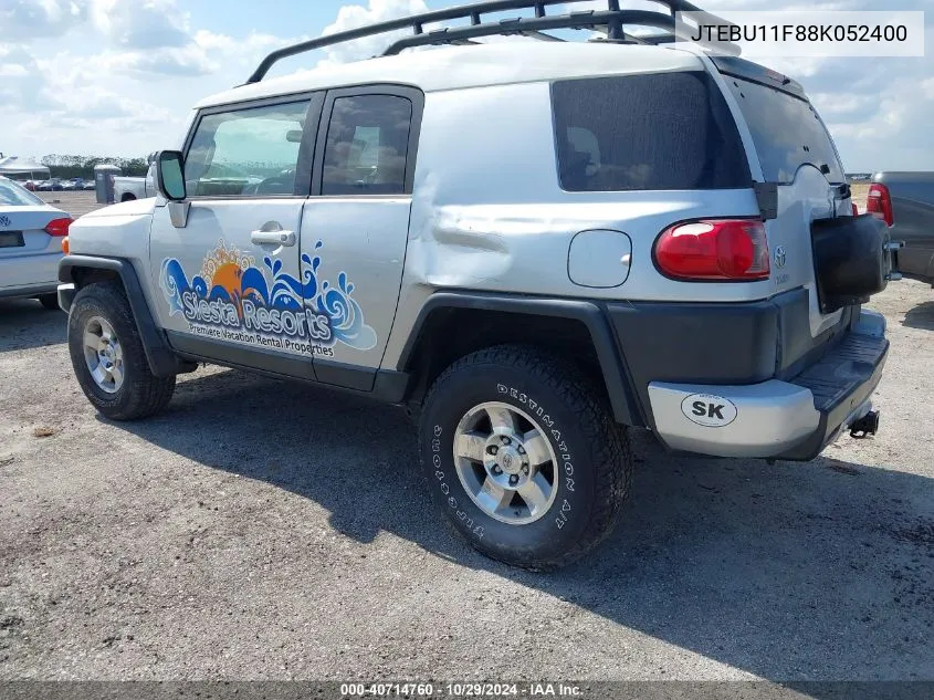 2008 Toyota Fj Cruiser VIN: JTEBU11F88K052400 Lot: 40714760