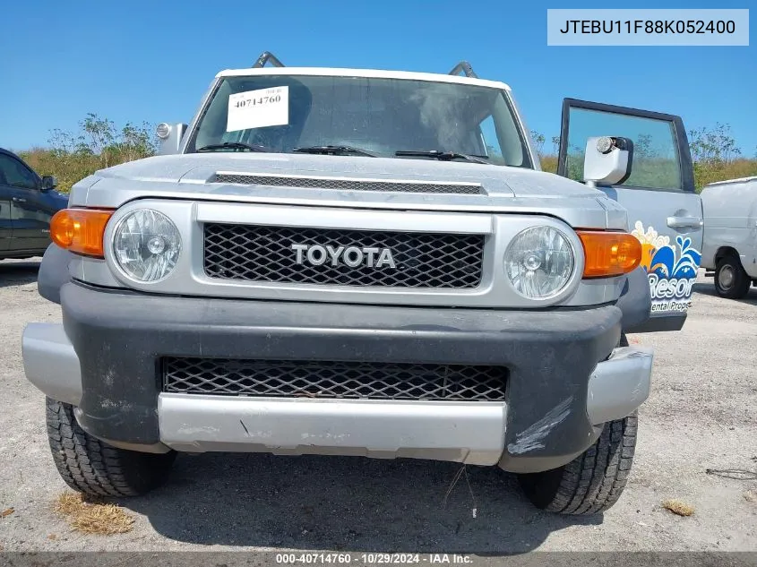 2008 Toyota Fj Cruiser VIN: JTEBU11F88K052400 Lot: 40714760