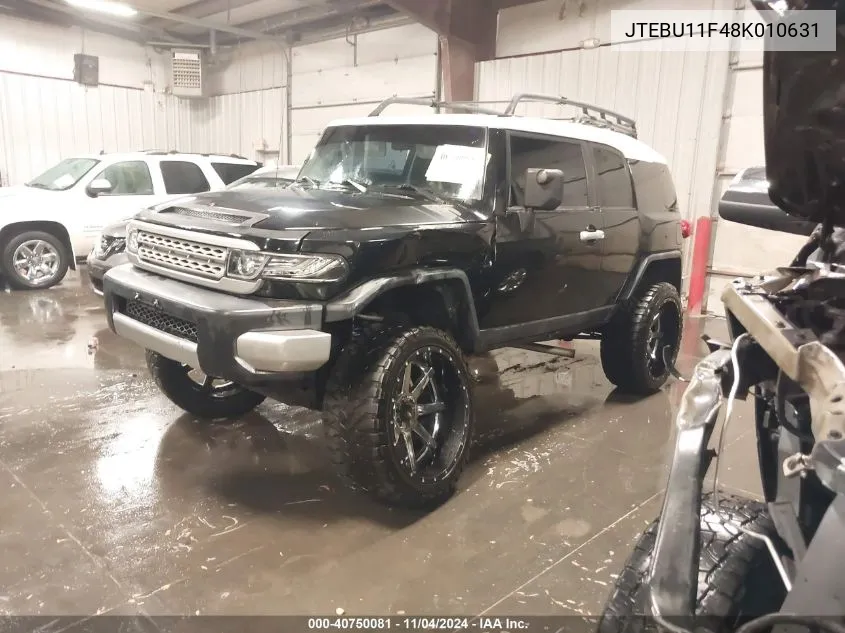 2008 Toyota Fj Cruiser VIN: JTEBU11F48K010631 Lot: 40750081