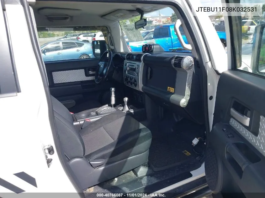 2008 Toyota Fj Cruiser VIN: JTEBU11F08K032531 Lot: 40766087