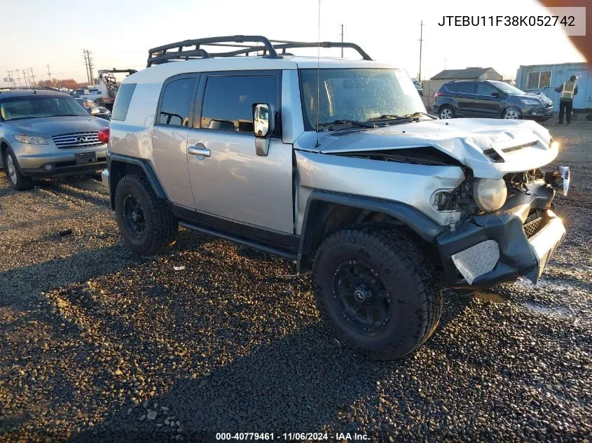 2008 Toyota Fj Cruiser VIN: JTEBU11F38K052742 Lot: 40779461