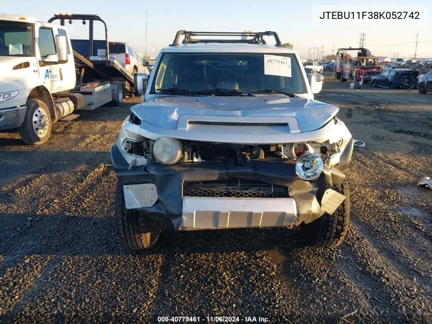 2008 Toyota Fj Cruiser VIN: JTEBU11F38K052742 Lot: 40779461