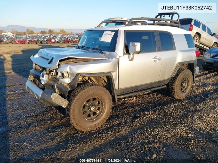 2008 Toyota Fj Cruiser VIN: JTEBU11F38K052742 Lot: 40779461