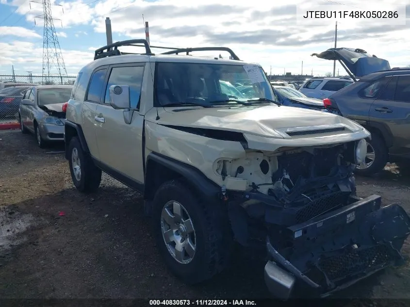 2008 Toyota Fj Cruiser VIN: JTEBU11F48K050286 Lot: 40830573