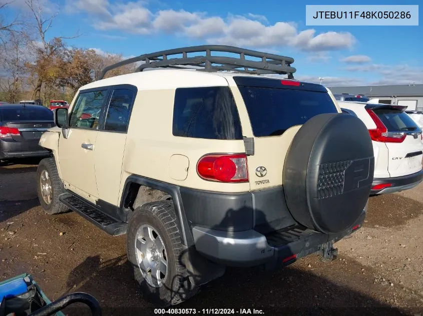 2008 Toyota Fj Cruiser VIN: JTEBU11F48K050286 Lot: 40830573