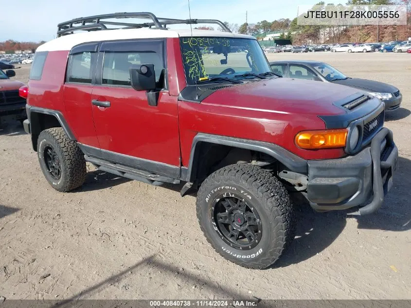 2008 Toyota Fj Cruiser VIN: JTEBU11F28K005556 Lot: 40840738