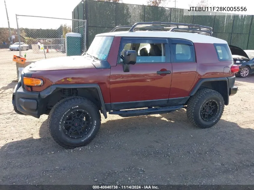 2008 Toyota Fj Cruiser VIN: JTEBU11F28K005556 Lot: 40840738