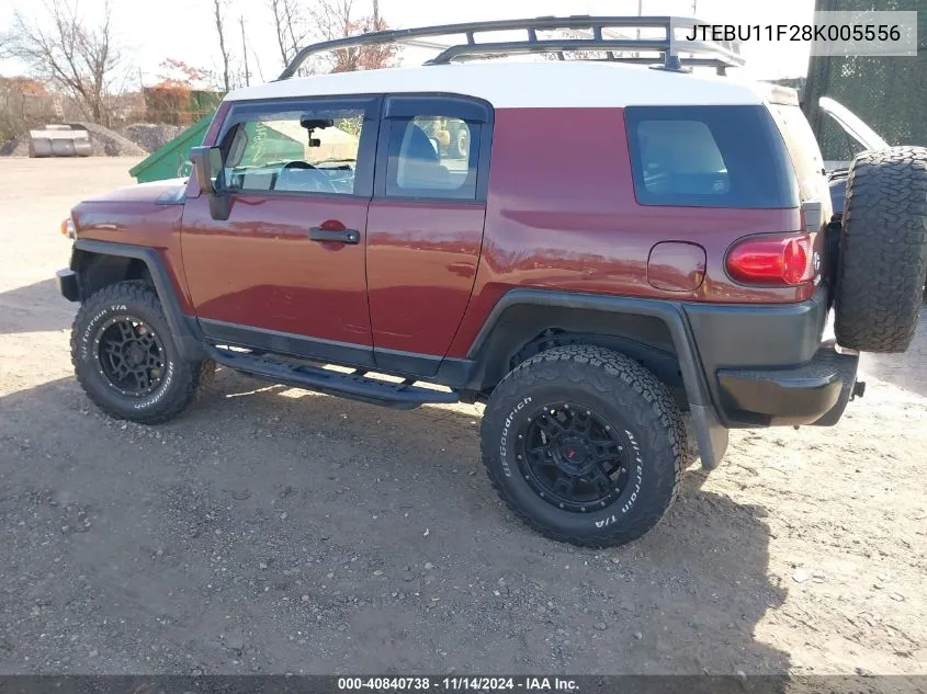 2008 Toyota Fj Cruiser VIN: JTEBU11F28K005556 Lot: 40840738