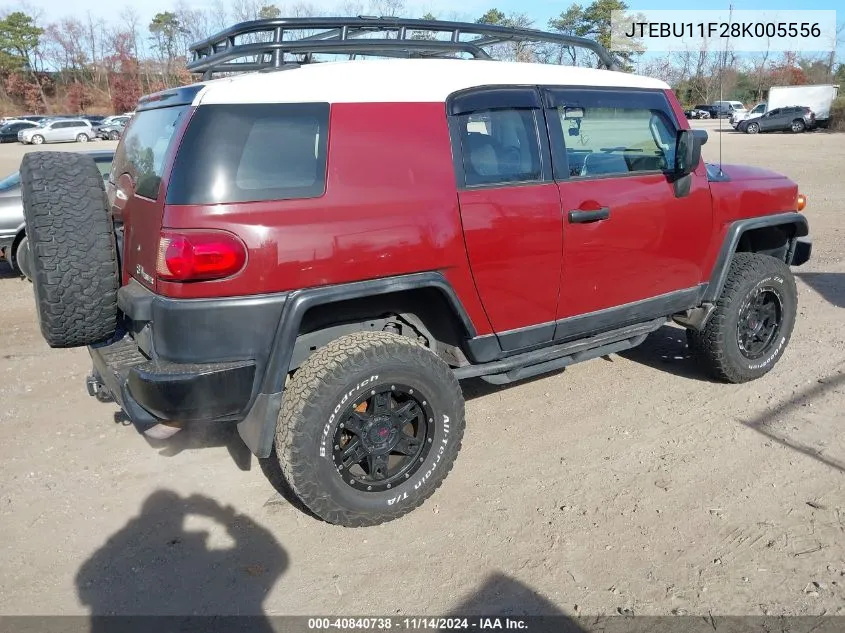 2008 Toyota Fj Cruiser VIN: JTEBU11F28K005556 Lot: 40840738