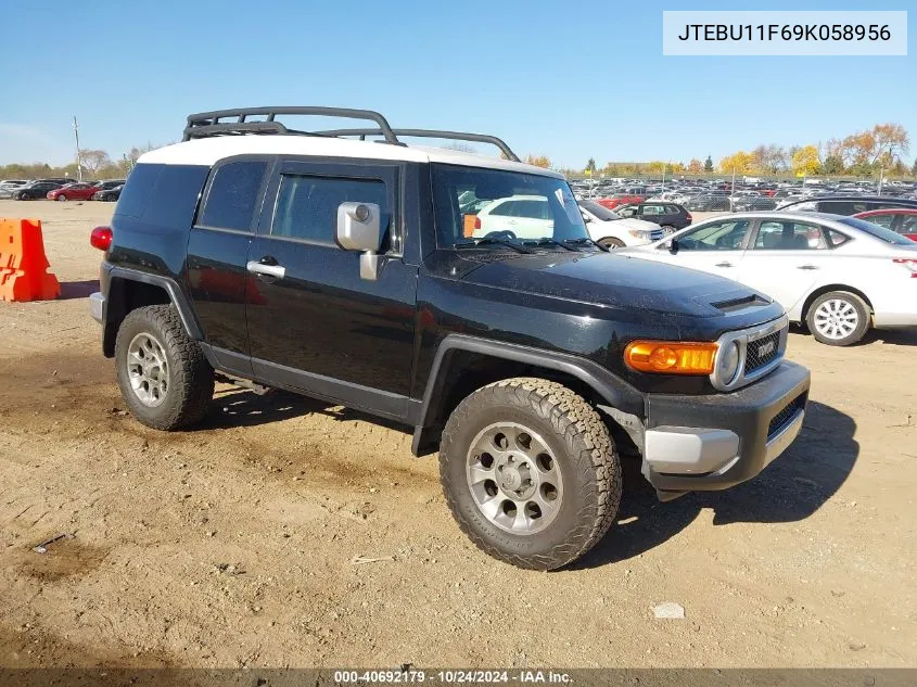 2009 Toyota Fj Cruiser VIN: JTEBU11F69K058956 Lot: 40692179