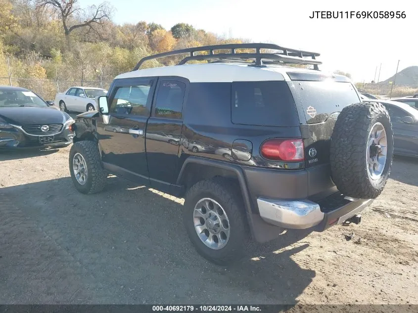 2009 Toyota Fj Cruiser VIN: JTEBU11F69K058956 Lot: 40692179