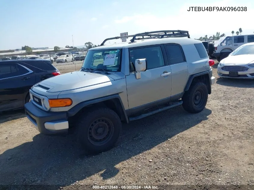 2010 Toyota Fj Cruiser VIN: JTEBU4BF9AK096038 Lot: 40212548