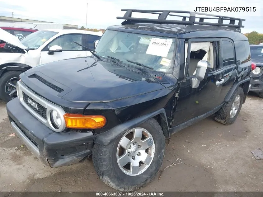 2010 Toyota Fj Cruiser VIN: JTEBU4BF9AK079515 Lot: 40663507